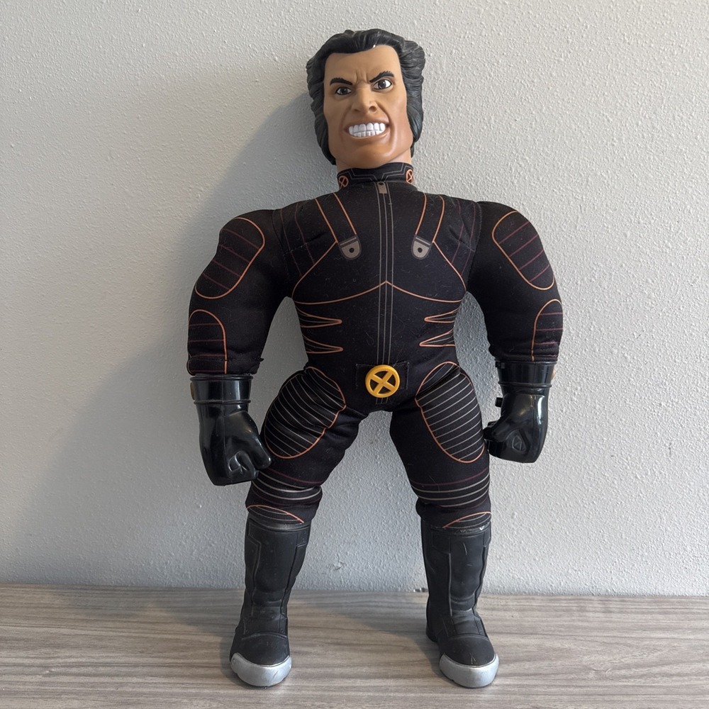 X- Men Marvel 2000 Vintage Power Bashers Wolverine Figure Buddy 20" Tested Works